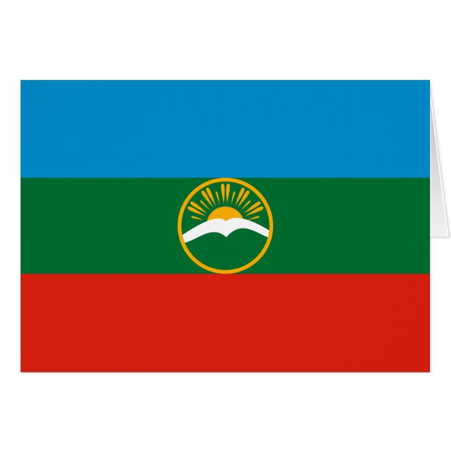 Drapeau Karachay Cherkessia (Devant horizontal)