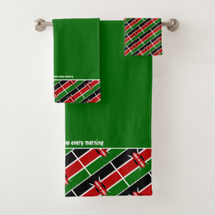 DRAPEAU KENYA Personnalisé Vert