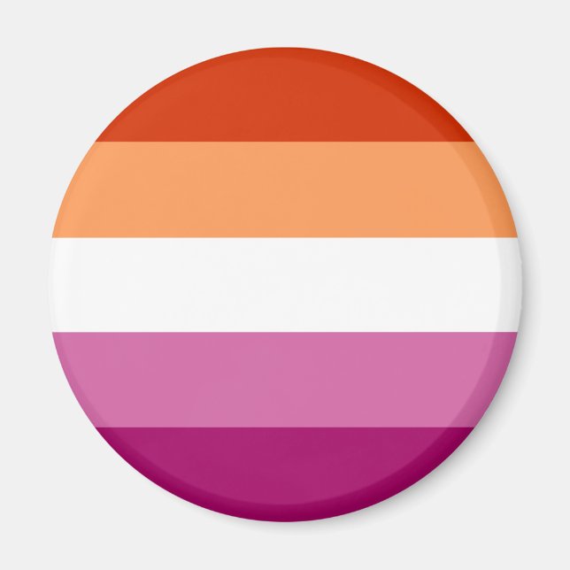 Drapeau lesbien LGBT Magnet (Devant)