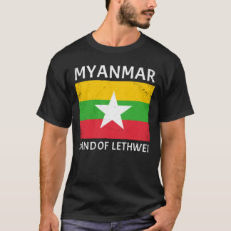 Drapeau Lethwei du Myanmar T-Shirt