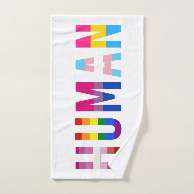 Drapeau LGBT HUMAN Mois Gay pride Transgenre (Serviette à main)