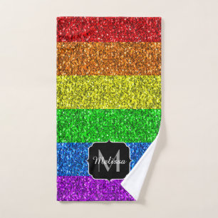 Drapeau LGBT vibrante parties scintillant arc-en-c