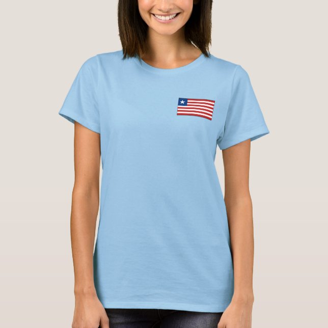 Drapeau Libéria + Carte T-shirt (Devant)