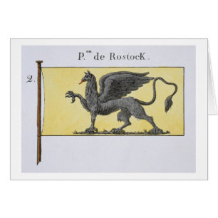 Drapeau maritime avec l'emblème de griffon