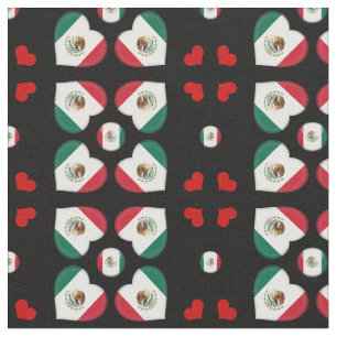 Drapeau mexicain et tissu de coeur du Mexique