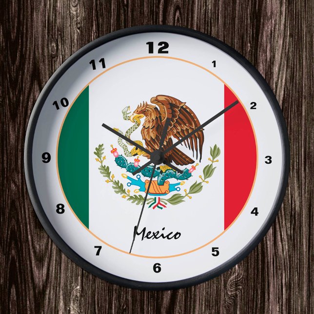 Drapeau mexicain & Mexique mode tendance / horloge (Créateur téléchargé)