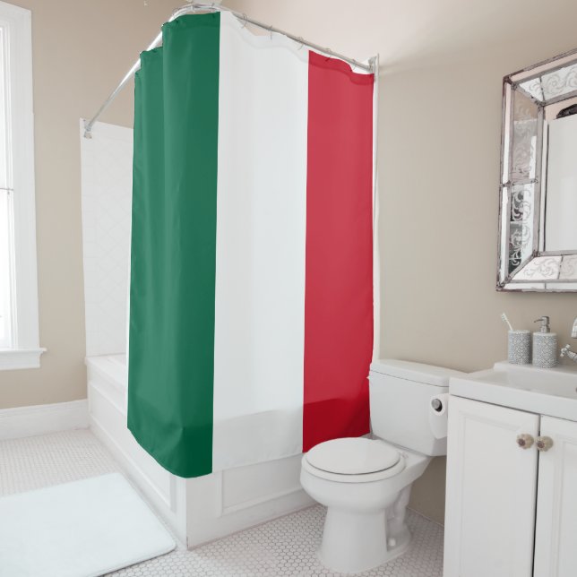 Drapeau Mexicain rideau de douche - Couleur Gras S (En situation)
