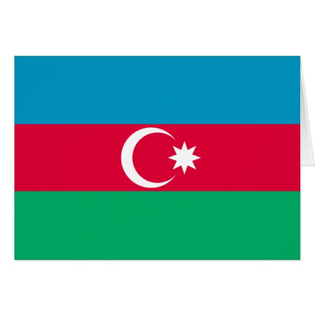 Drapeau national d'Azerbaïdjan (Devant Horizontal)