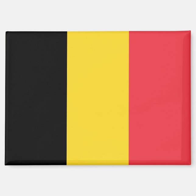 Drapeau national de Belgique Magnet rectangle (Recto)
