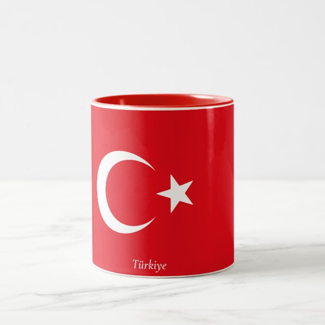 Drapeau national de Türkiye Turquie Café Mug (Centre)