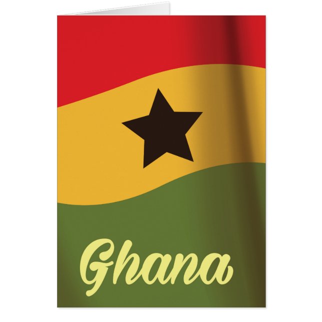 Drapeau national du Ghana affiche de voyage de sty (Devant)