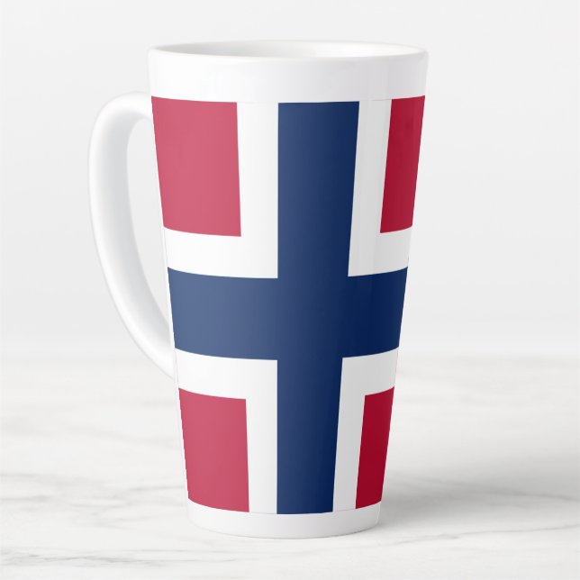 DRAPEAU NATIONAL DU MUG NORVÈGE LATTE (Angle gauche)