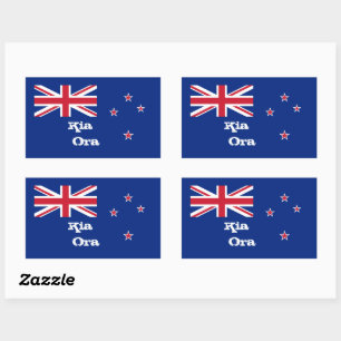 Drapeau néo-zélandais & autocollant de mode Kia Or