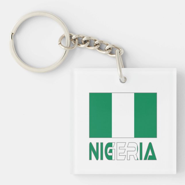 Drapeau nigérian et Nigeria (Devant)