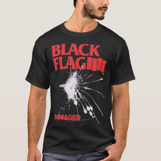 Drapeau noir - T-shirt Premium endommagé