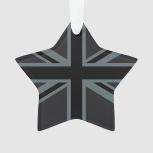 Drapeau noir Union Jack UK Design
