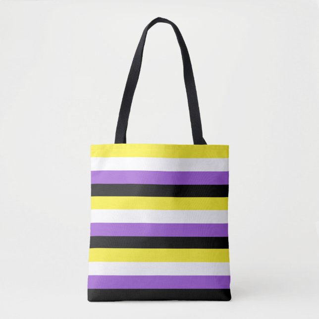 Drapeau non binaire Sac fourre-tout LGBT (Devant)