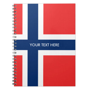 Drapeau norvégien de carnet de notes à spirale