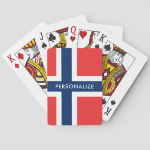 Drapeau norvégien des cartes de jeu faites sur