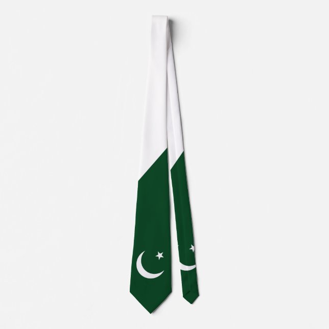 Drapeau pakistanais fête de l'indépendance Cravate (Devant)