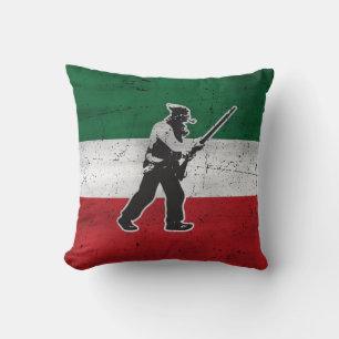 Drapeau Patriote Québec style grunge érodé Kissen