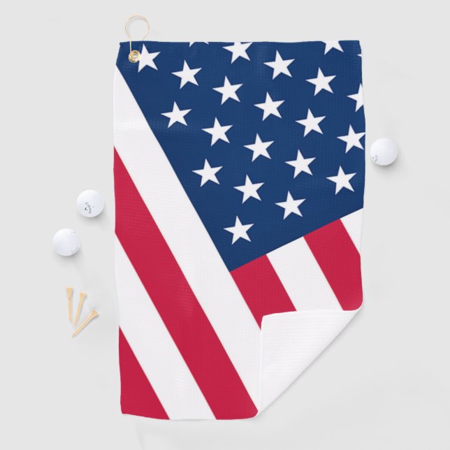 Drapeau patriotique américain serviette de golf (En situation)