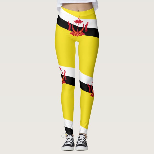 Drapeau patriotique Brunei Leggings (Devant)