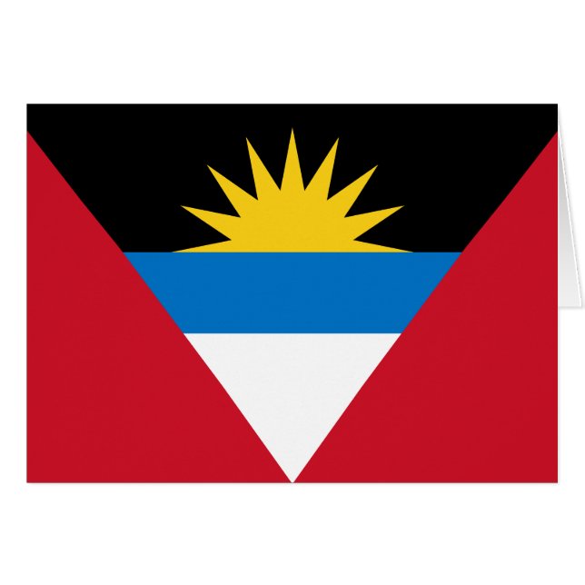 Drapeau patriotique d'Antigua-et-Barbuda (Devant horizontal)