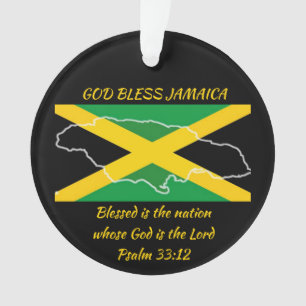 Drapeau patriotique de la JAMAICA béni par Dieu Pe