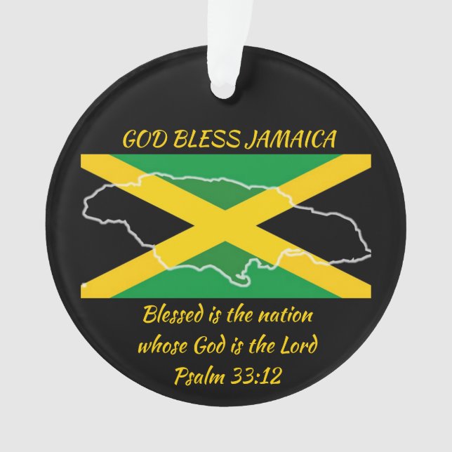 Drapeau patriotique de la JAMAICA béni par Dieu Pe (devant)