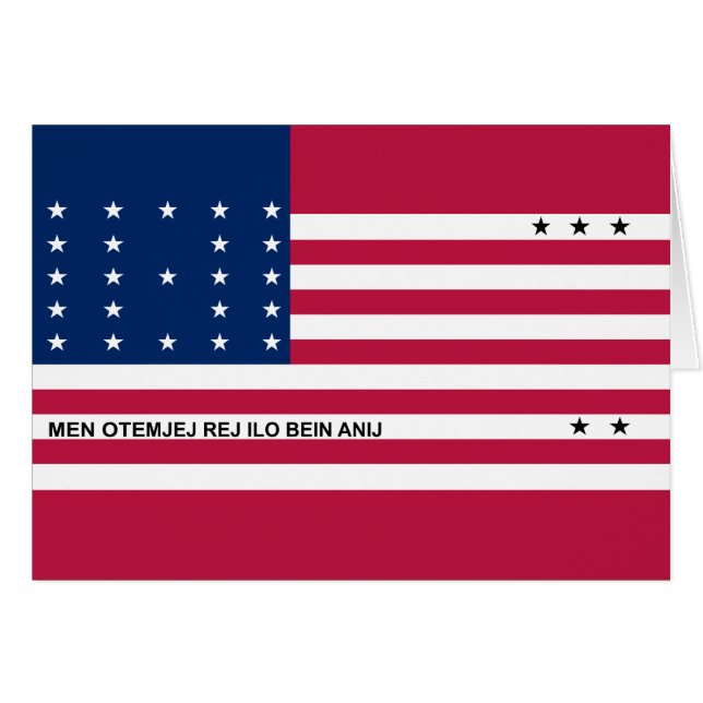 Drapeau patriotique de l'atoll de Bikini (Devant horizontal)