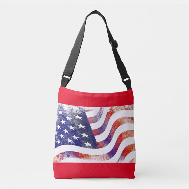 Drapeau Patriotique USA Sac fourre-tout de sangle  (Devant)