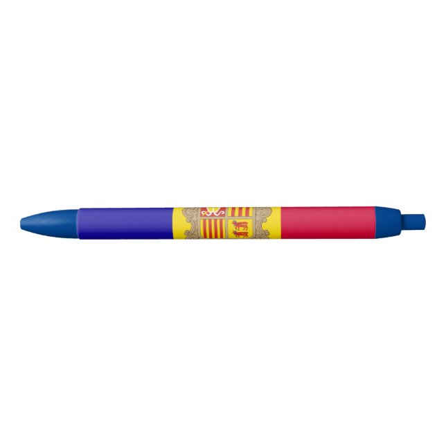 Drapeau Pays Andorre Stylo à bille rétractable (Devant)