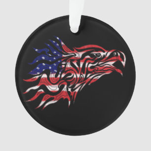 Drapeau Peint Et Aigle