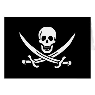 Drapeau pirate crâne épées croisées