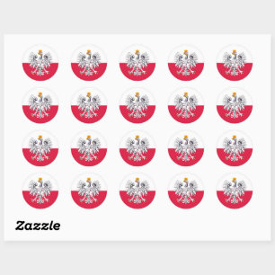 Drapeau polonais & Aigle, Pologne sticker de mode 