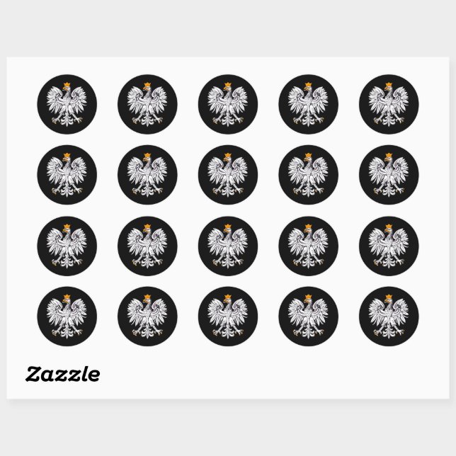 Drapeau polonais & Aigle, Pologne sticker de mode  (Feuille)