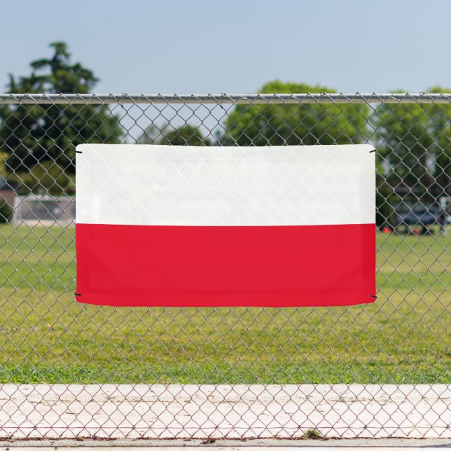 Drapeau polonais de Pologne bannière personnalisée (Insitu)