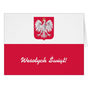 Drapeau polonais Wesołych Świąt Flaga Polski