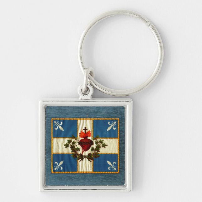 Drapeau Québec antique Carillon Sacré-Cœur Schlüsselanhänger (Vorne)