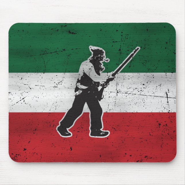 Drapeau Québec und Patriote Henri Julien érodé Mousepad (Vorne)