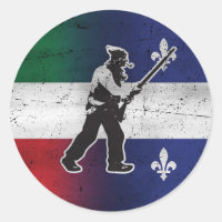 Drapeau Québec und Patriote Henri Julien érodé