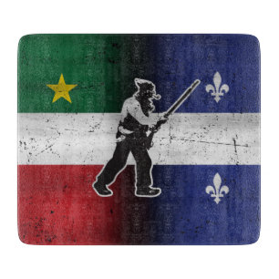 Drapeau Québec und Patriote Henri Julien érodé Schneidebrett