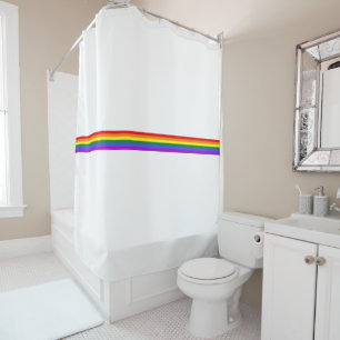 Drapeau rainbow personnalisé rideau de douche
