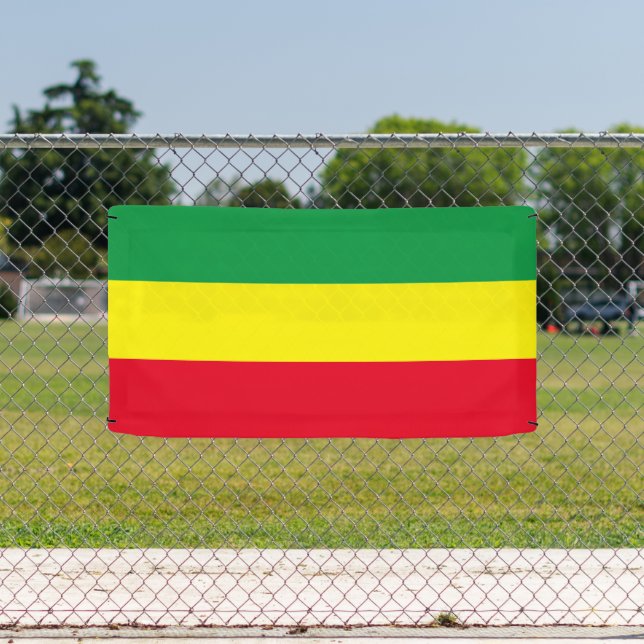 Drapeau Rastafari bannière personnalisée (Insitu)