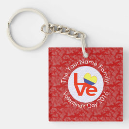 Drapeau Red LOVE colombien personnalisé