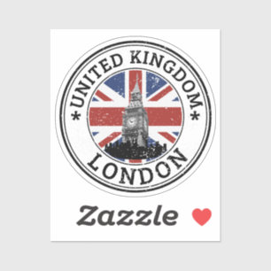 Drapeau Rond Sticker UK Pour Portable Book...