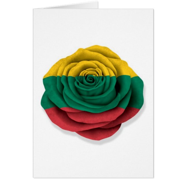 Drapeau rose de Lithuanien sur le blanc (Devant)
