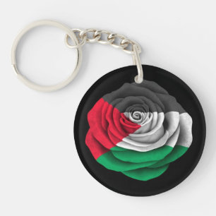 Drapeau rose de Palestinien sur le noir
