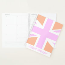 Drapeau rose et orange du Royaume-Uni / Union Jack